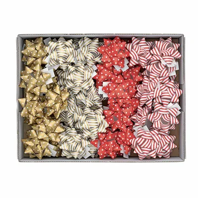 Scatola di fiocchi regalo Vari colori - Carta, 50 fiocchi, 9 scatole