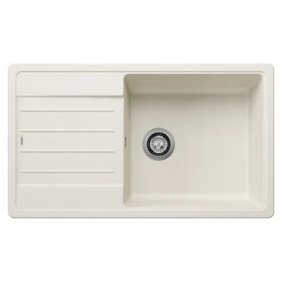 PRONTA CONSEGNA - Blanco | Lavello una vasca con gocciolatoio LEGRA XL 6 S 1527091 finitura soft white da 86x50 cm - Sopratop