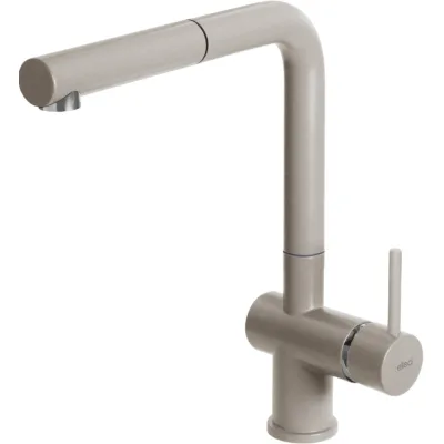 Elleci Miscelatore monocomando con canna girevole e doccetta estraibile STREAM PLUS MKKSTP95 finitura K95 champagne