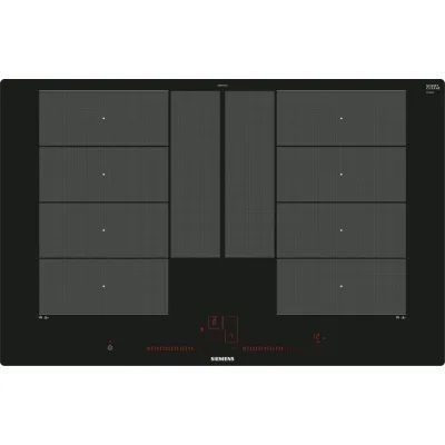 Siemens Piano cottura a induzione EX801LYC1E in vetroceramica nero da 80 cm