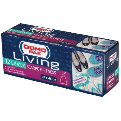 Domopak Living Custodie Scarpe e Fitness 38x45 cm Set 12 Pezzi Protezione Antipolvere