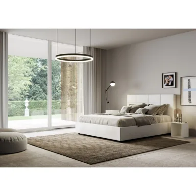 Ityhome Letto alla francese Mika in similpelle da 140 cm