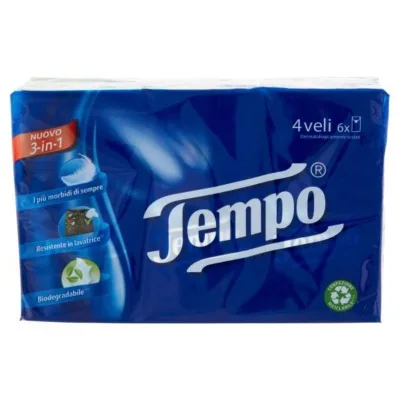 Tempo Fazzoletti 4 veli 6 pz