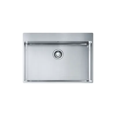 PRONTA CONSEGNA - Franke: Lavello una vasca Franke Box Incasso Semifilo/Filotop BXX 210-68 TL 127.0378.049 finitura inox satinato da 71,5x51 cm