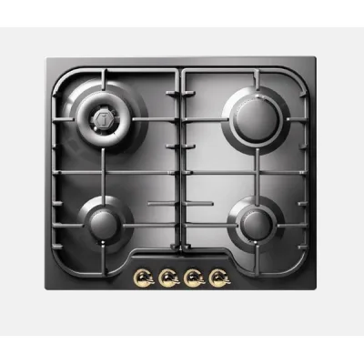 Ilve Piano cottura gas Nostalgie HCB60CN finitura inox/cromo da 58 cm - IN PROMOZIONE FINO AL 6/07
