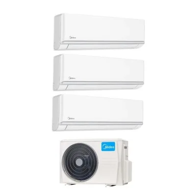 Climatizzatore Condizionatore MIDEA Trial split serie ELEGANCE inverter da 9000+9000+9000 Btu con M3OG-21HFN8-Q R-32 Wi-Fi Incluso 9+9+9 A++/A+