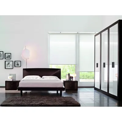 Santarossa Letto matrimoniale Genesi finitura rovere moro