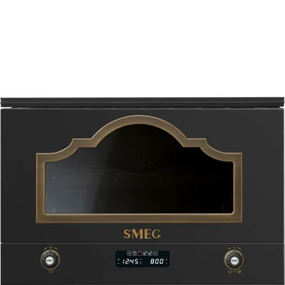 Smeg Forno microonde con grill da incasso MP722AO finitura antracite e ottone da 60 cm - IN PROMOZIONE FINO AL 30/06