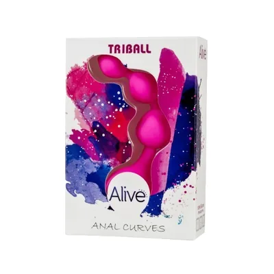 Anal Tribal 3 perle crescenti curve anali rosa silicone 15 cm 9,5 inseribile