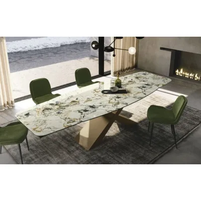Sedit Tavolo allungabile Gold con struttura in metallo e piano a scelta - IN PROMOZIONE FINO AL 6/07
