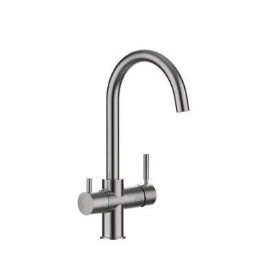 ProAcqua Miscelatore doppio comando a 5 vie OMIN 1801056 finitura cromo spazzolato - con set depuratore