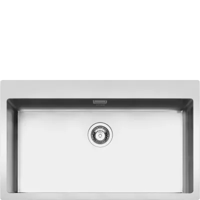 PRONTA CONSEGNA - Smeg S Lavello una vasca LFT77RS finitura acciaio inox da 77x51 cm - Sopratop/Filotop