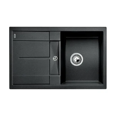 Blanco Lavello una vasca con gocciolatoio METRA 45 S 1513194 finitura antracite da 78x50 cm - Sopratop