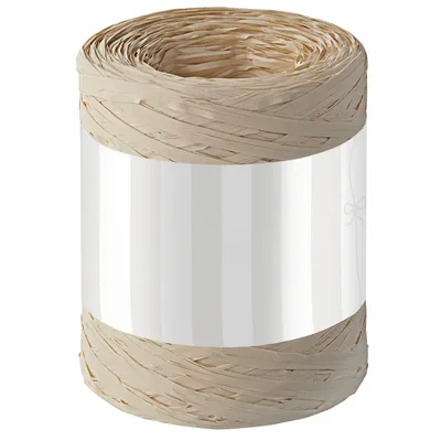 Nastri rafia colore Avorio - 200x5mm, 12 pz