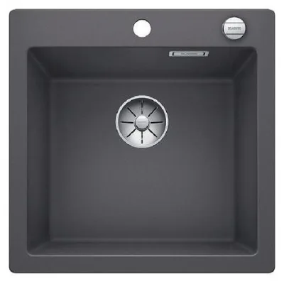 Blanco Lavello una vasca PLEON 5 1521669 finitura grigio roccia da 51.5x51 cm - Sopratop