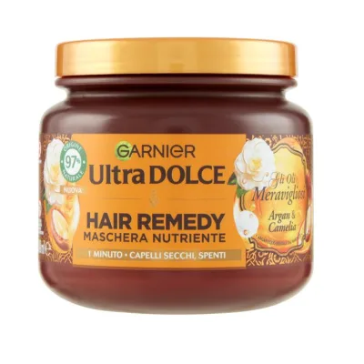 Garnier Ultra Dolce Hair Remedy Msachera per Capelli Nutriente Argan e Camelia 340ml