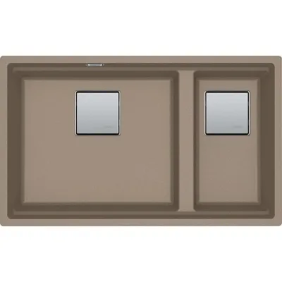 Franke: Lavello due vasche Vasche Kubus 2 Sottotop KNG 120 125.0529.872 finitura fragranite oyster da 72x42 cm