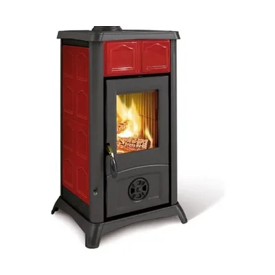 La Nordica Stufa a legna GEMMA.16 CERAMICA 3001000 finitura elegance bordeaux