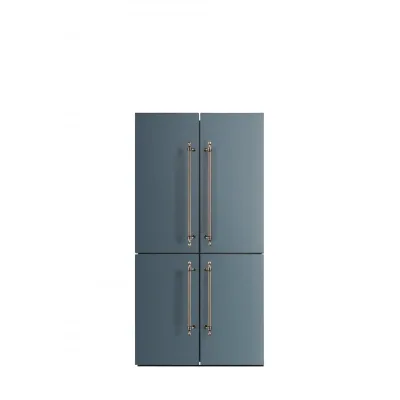 PRONTA CONSEGNA - Ilve Frigorifero quattro porte a libera installazione Nostalgie R91NCD in Bianco + Brunito