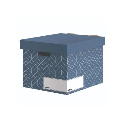FELLOWES LEONARDI DECOR STORAGE BOX - URBAN BLUE 4483701