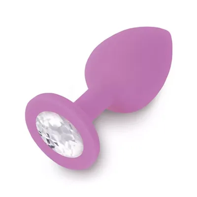 Plug anale Dolce Piccante Jewellery silicone Small 7,5 cm gemma viola unisex