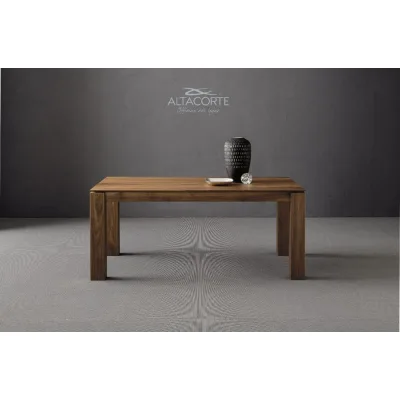 Altacorte Tavolo allungabile Santiago con struttura e piano in legno da 180(318)x100 cm - 2 allunghe