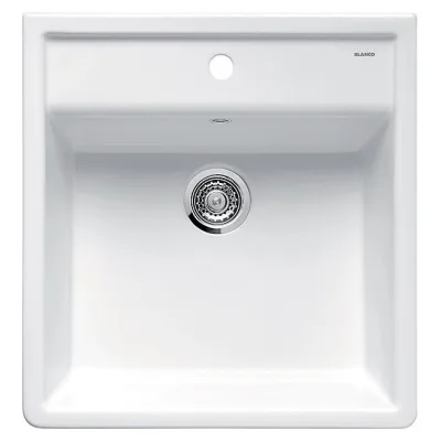 Blanco | Lavello una vasca PANOR 6 1514486 in ceramica bianco da 59.8x63 cm - Sopratop