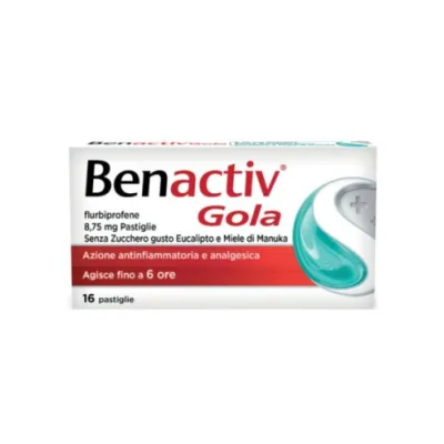 BENACTIV GOLA 16 PASTIGLIE SENZA ZUCCHERO MIELE EUCALIPTO
