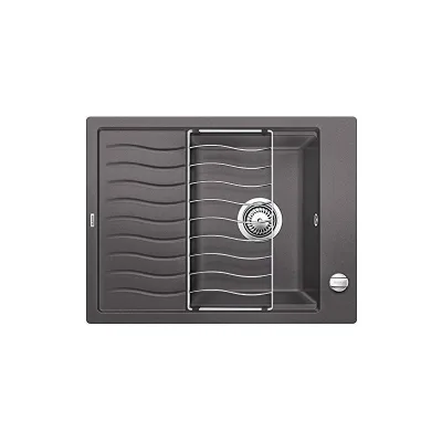 PRONTA CONSEGNA - Blanco | Lavello una vasca con gocciolatoio ELON 45 S 1520990 finitura grigio roccia da 65x50 cm - Sopratop