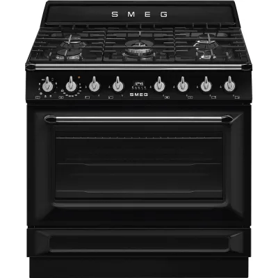 Smeg S Cucina TR90GMBL con forno termoventilato e piano cottura gas finitura nero da 90x60 cm - PROMOZIONE ATTIVA FINO AL 19/10