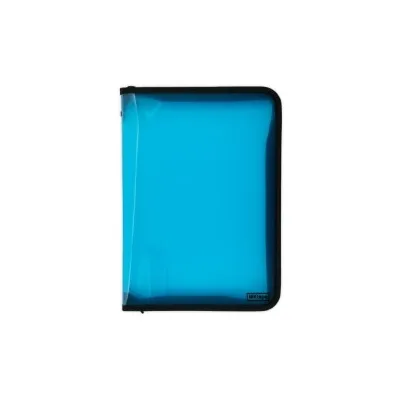 Cartella Portadocumenti con zip in plastica MKtape Dimensioni foglio Colore BLU
