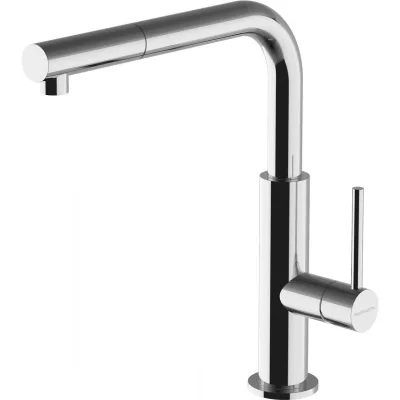 Barazza Miscelatore monocomando con doccia estraibile OFFICINA DOCCIA 1RUBMOF1C finitura inox cromato