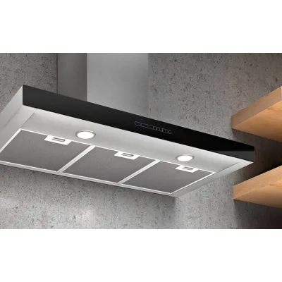 Airforce Cappa a parete aspirante F205 IXBL/A/60 CCF2056505 finitura inox e nero da 60 cm