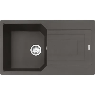Franke: Lavello una vasca con gocciolatoio Urban Incasso UBG 611-86 114.0714.171 finitura grigio ardesia da 86x50 cm