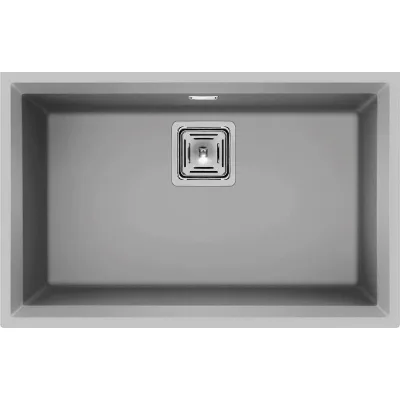 Elleci Lavello una vasca KARISMA 120 SOTTOTOP LMK12079BSO finitura composito M79 alluminio da 69x43.8 cm