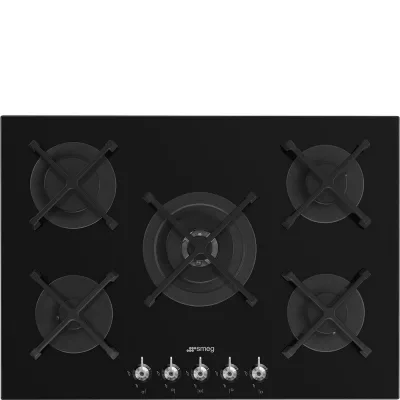 Smeg S Piano cottura a gas PV375N in vetro nero da 72 cm - IN PROMOZIONE FINO AL 6/07