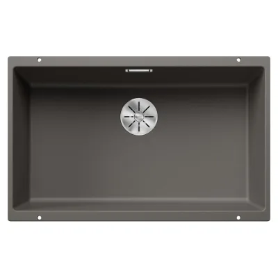 Blanco | Lavello a una vasca SUBLINE 700-U Satin Gold 3527356 finitura grigio vulcano da 73x46 cm - Sottotop