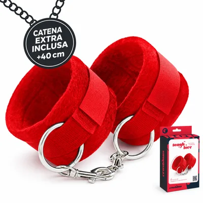 Manette sexy +40 cm di catena donna regolabili rossevbondage fetish BDSM bondage