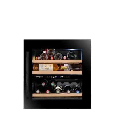 PRONTA CONSEGNA - Avintage Cantinetta vino a colonna da incasso AVI60F2FV finitura nero da 60 cm