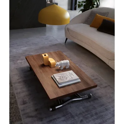 Ozzio Tavolino trasformabile Sydney art. T121 con struttura in metallo e piano in ecolegno da 100x60 cm