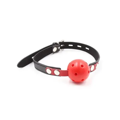 Morso BDSM Fetish Addict Ball Gag rosso traspirante regolabile lucchetto chiave