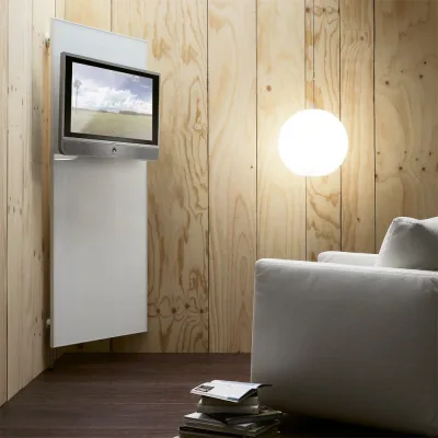 X.ABITAre Porta TV apribile Nascondino art. K102 con struttura in alluminio da L.80 e H.190 cm