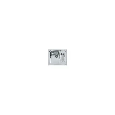 Alpes Lavello sottotop LS 50x58/1V1B con bacinella in acciaio inox da 58x50 cm