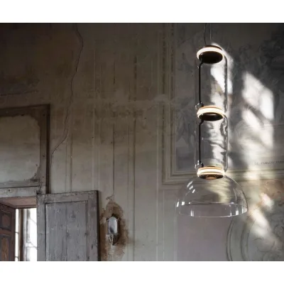 Flos Lampada a sospensione Noctambule Suspension 2 Low Cylinder Bowl finitura nero