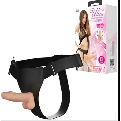 Strap-On Realistico Vibrante Multi-Speed Ultra Passionate 19,4 cm Real Skin
