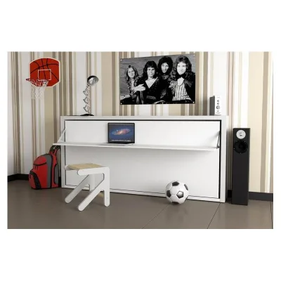 SmartBeds Letto singolo a scomparsa JOKER con scrivania ad apertura orizzontale da 214 cm