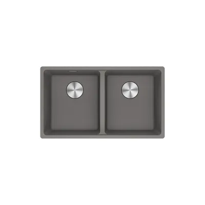 PRONTA CONSEGNA - Franke: Lavello due vasche Vasche Sopratop Maris MRG 620-35-35 114.0661.684 finitura fragranite stone grey da 76x44 cm