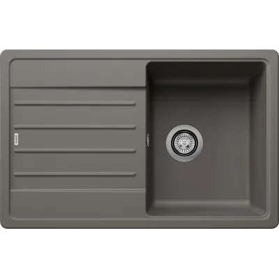 Blanco Lavello una vasca con gocciolatoio LEGRA 45 S 1527268 finitura grigio vulcano da 78x50 cm - Sopratop