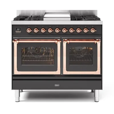 Ilve Cucina PD10N da incasso Nostalgie PD10FQNE3 doppio forno cieco e piano cottura 6 fuochi con fry top da 100 cm - IN PROMOZIONE FINO AL 6/07
