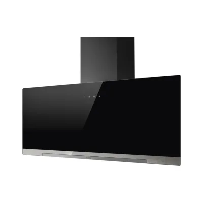 Elica Cappa a parete APLOMB BL/A/90 PRF0166939 finitura vetro nero da 90 cm